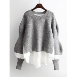 Women Casual Stitching Knitwear Women Casual Stitching Knitwear